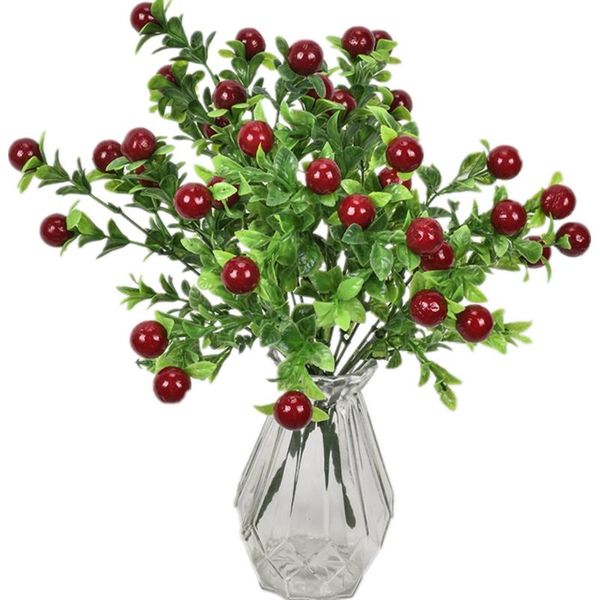 

decorative flowers & wreaths wholesale 7 claw simulation red fruit auspicious wishful rich home decoration flower arrangement