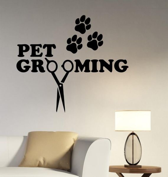 

wall stickers pet grooming sticker decal window sign animal decoration dog puppy shop salon art deco eye-catching wallpaper