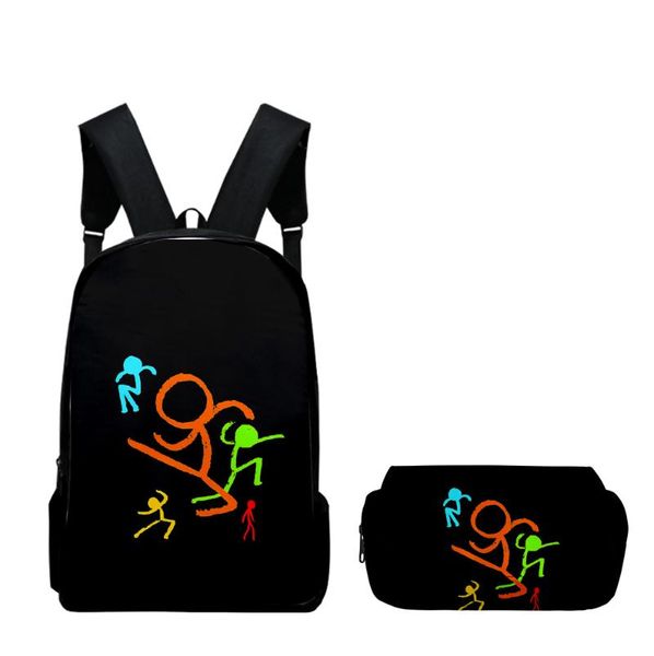 

backpack 2021 alan becker school set 2 pieces boys girls backpacks travel crossbody bag pencil case children kids