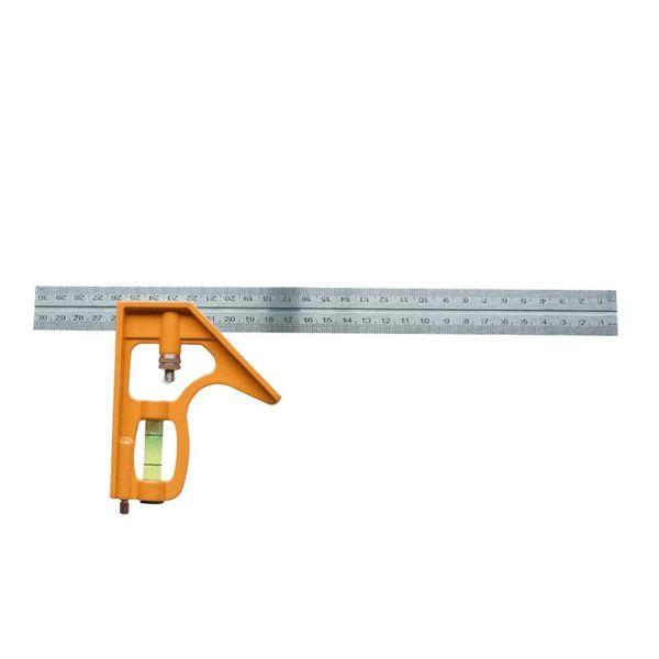 

professional hand tool sets 12 inch 300mm adjustable combination square angle ruler 45 / 90 degree with bubble level multifunctional gauge m