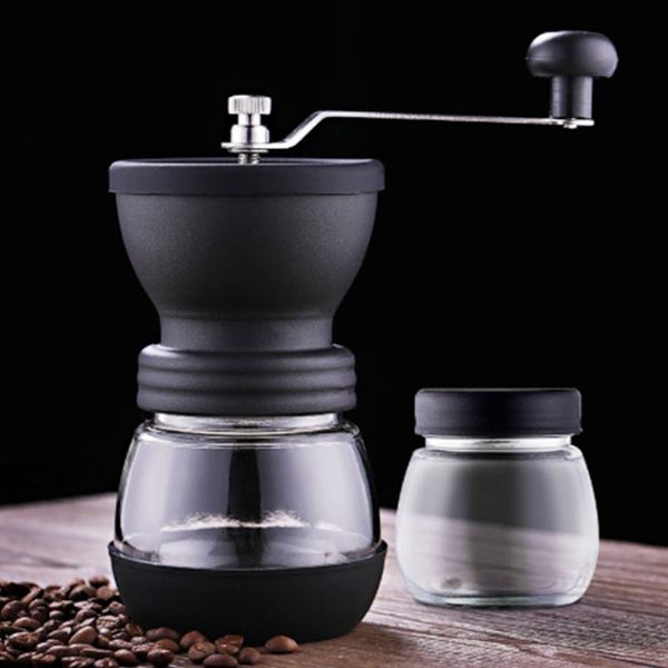

manual coffee grinders grinder stainless steel handle bean burr mill kitchen tool cereals spices grains grinding machine