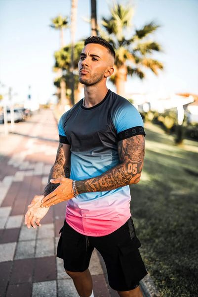 

selling 3d printed ragup sleeves men street striped short sleeves, quick delivery, White;black