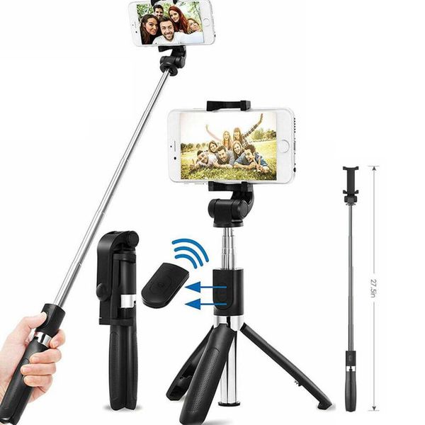 

selfie monopods portable rotatable blurtooth with shutter remote control stick mini extendable live streaming tripod for mobile phone