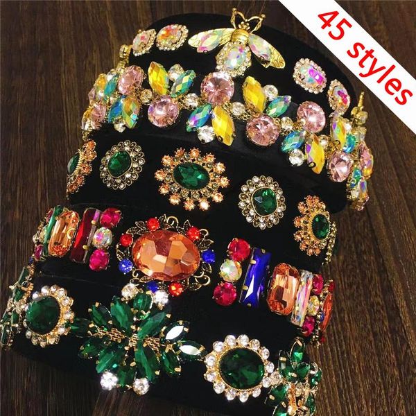 

hair accessories luxury baroque rhinestone headband hairbands for women crystal hairband girls wholesale