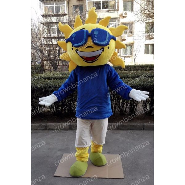 Halloween Cool Sun Maskottchen Kostüm Hochwertiger Sunshine Cartoon Anime Thema Charakter Erwachsene Größe Weihnachten Karneval Geburtstag Party Outdoor Outfit