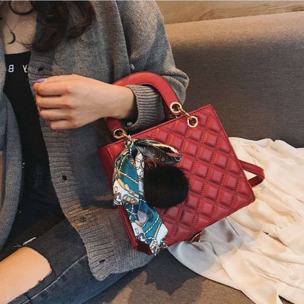 

korean dai new fei handbag lingge mini scarf wool ball small bag single shoulder messenger
