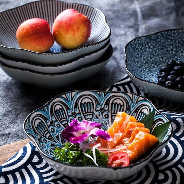 

dishes & plates 1pc/plum blossom dinner plate ceramic afternoon tea outdoor party pasta steak family restaurant supplies gift