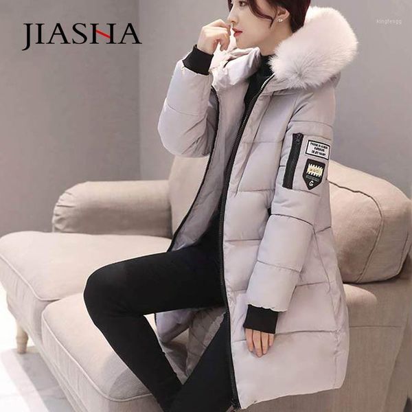 

women's down & parkas women 2021 fashion warm jackets winter coats woman fur collar thick hooded plus size jacket coat, Black