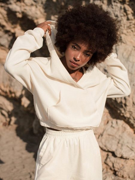 

kangaroo pocket batwing sleeve hoodie k1hy#, White;black