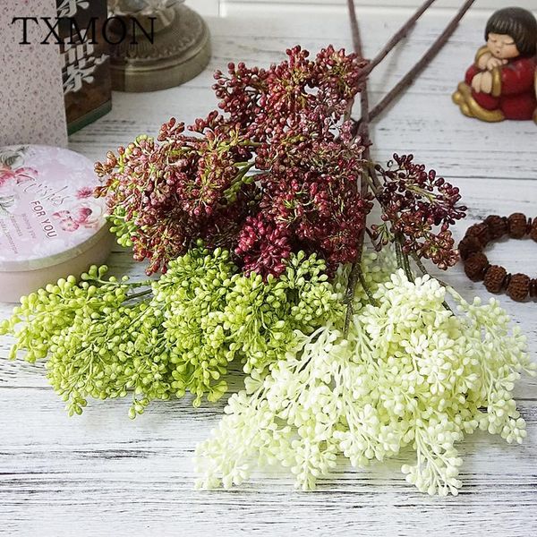 

simulation big branch sorghum rice fruit artificial plastic fake flower living room decoration pography decorative flowers & wreaths