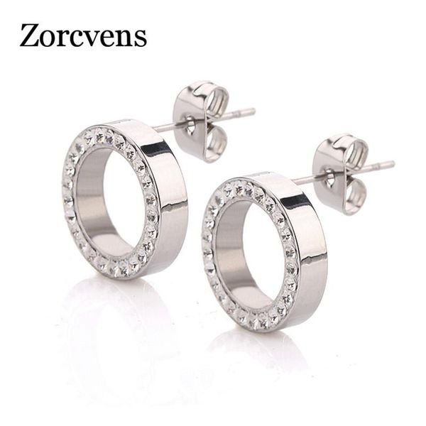 

modyle 316l stainless steel earring crystal stud earrings for women joyas brincos bijoux jewelry earings fashion, Golden;silver