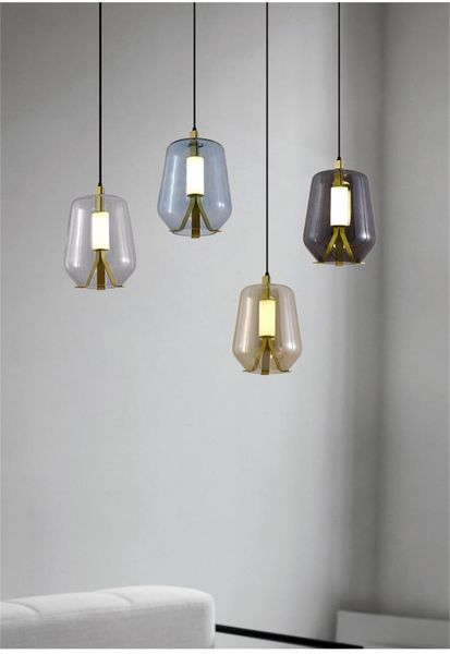 

pendant lamps nordic luxury glass lights modern lighting restaurants bar counter bedroom bedside living room el cafe