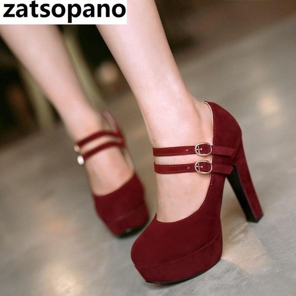 

dress shoes women's large size 31-47 party wedding woman 2021 dropship square high heels platform pumps zapatos de mujer, Black