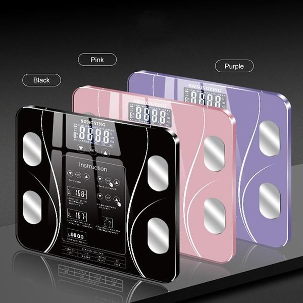 

smart scales fashion weighing scale body fat moisture test accurately measures weight home bathroom bmi digital