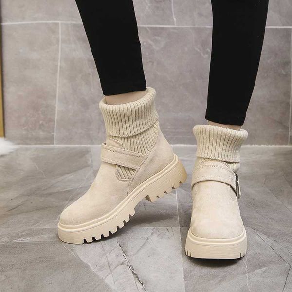 

boots ankle for women with middle heels flock black/beige winter