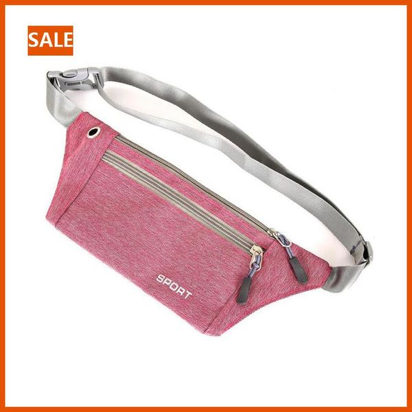 

men and women canvas waist bag outdoor running riding fitness chest fashion casual slim anti-theft wearable bags