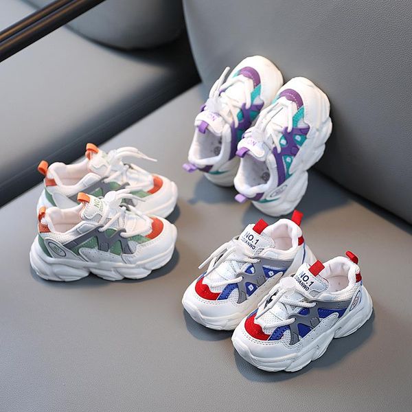 

athletic & outdoor children shoes tennis sports boy autumn winter casual sneakers baby girls 2021 mesh breathable fashion kids, Black