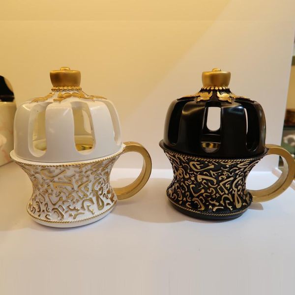 

creative portable arabic polyresin incense burner middle east ceramic crown base ornaments stick holder home de fragrance lamps