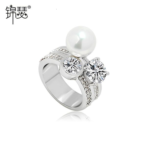 

925 sterling silverboutique zirconium diamond ring xiyuan korean fashion hand decoration rhinestone zircon remarks jewelry accessories, Golden;silver