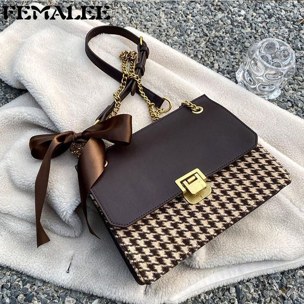 

handbag women luxurys designers bags 2021 crossbody bag vintage houndstooth bow f purse multi pochette louisbags_18