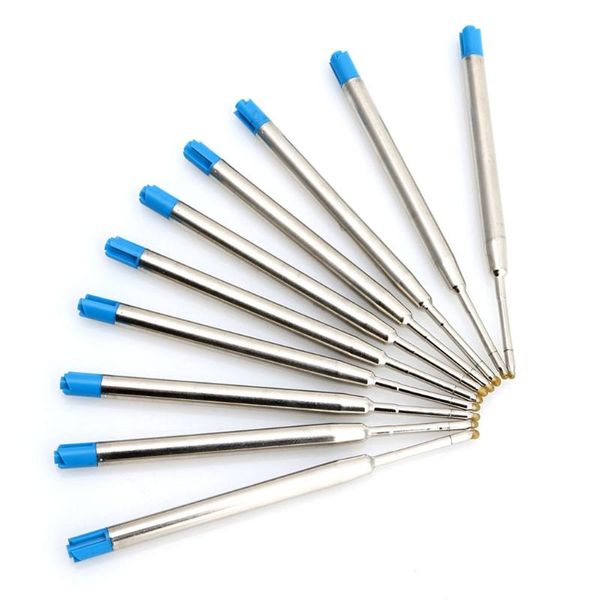 

gel pens 10pcs universal standard style blue ink 1mm medium nib ball point pen refills
