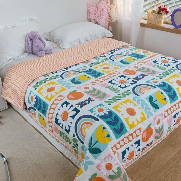 

comforters & sets thin quilt summer cotton comforter air-condition breathable blanket children natural bed throw cover drop