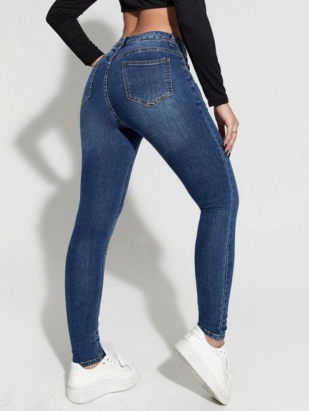 

washed skinny jeans w4kb#, Blue