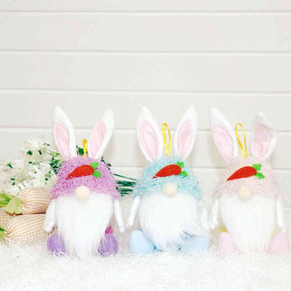 

2022 decoration doll rabbit plastic candy can easter home decoration