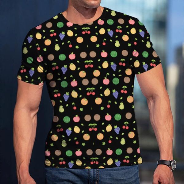 

men's t-shirts 3d print man t-shirt floral crew neck clothing comfortable harajuku all-match fashion breathable, White;black
