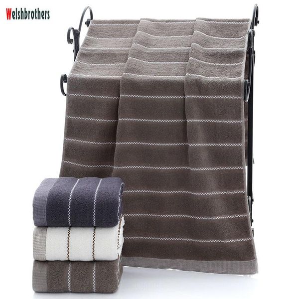 

towel welshbrothers 140x70cm 100% cotton solid absorbent soft comfortable high-end men and women bathroom 3 color optional2021