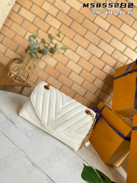 

chain bag grey green white black new wave shaped handbag women classic vintage luxury designers crossbody single shoulder pattern bags m5854