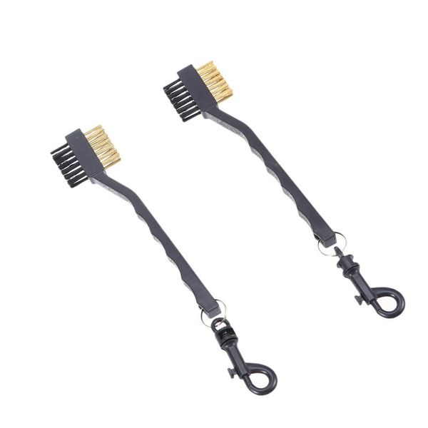 

golf training aids 2pcs dual sided brush cleaning club groove cleaner double-sided tool