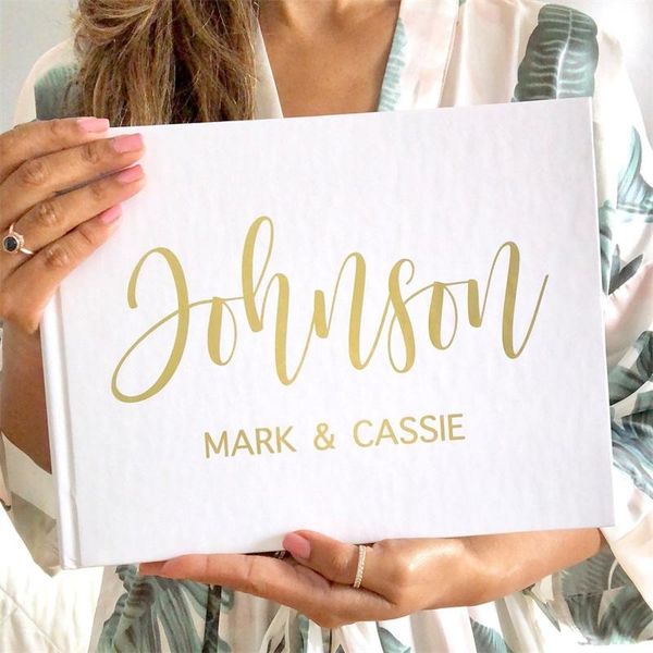 

other event & party supplies gold calligraphy white wedding guest book foil guestbook custom alternatives personalized ideas