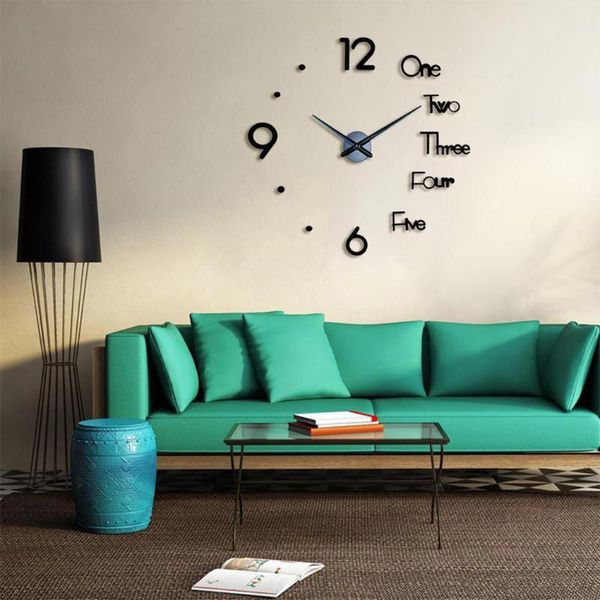 

wall clocks 75*75cm diy clock acrylic beautiful and fashionable simple unique style 3d numb