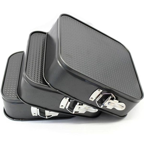 

3pcs/set 8/9/10 inches square carbon steel non stick spring form cake baking tray cheesecake pan mold bakeware kitchen tools moulds