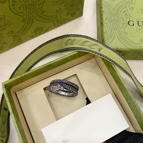 

70% off designer jewelry tide brand ancient family personality new spirit shape classic versatile snake ring, Silver