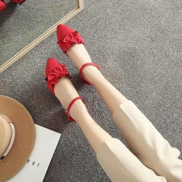 

dress shoes oversized ladies high heels women woman pumps fashionable sweet pointed, Black