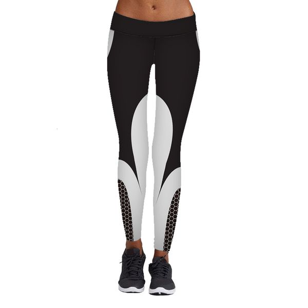 

digital printing tight stretch running fitness dance yoga pants aslgs-0207, Black