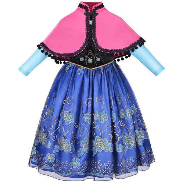 

princess anna dress girls' evening performance dress, Red;yellow