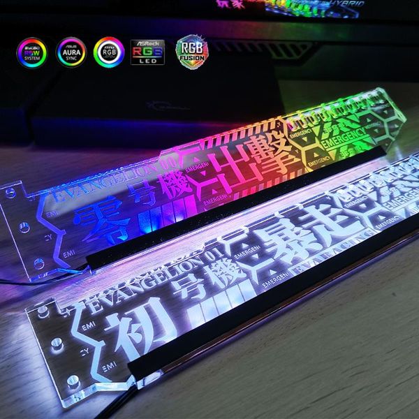

customize rgb gpu bracket horizontal vga holder customizable video card support aura 12v4pin custom mod water cooler 5v3pin fans & coolings