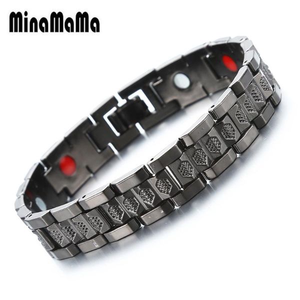 

link, chain black copper germanium magnetic bracelet for woman men health energy therapy arthritis jewelry