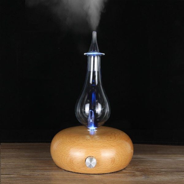 

humidifiers waterless pure essential oil diffuser nebulizer wooden glass aromatherapy aroma diffusers for home fog