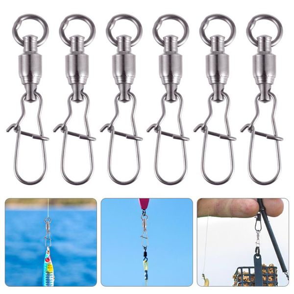 

fishing accessories 20pcs tackle rolling ring swivel hook connector