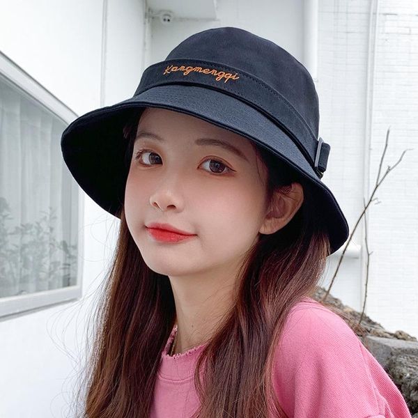 

wide brim hats 2021 korean sun-shading hat female summer basin anti-ultraviolet foldable fisherman for women, Blue;gray