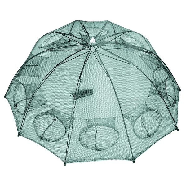 

6/10/16 holes automatic folded fishing nylon net small mesh foldable accessories