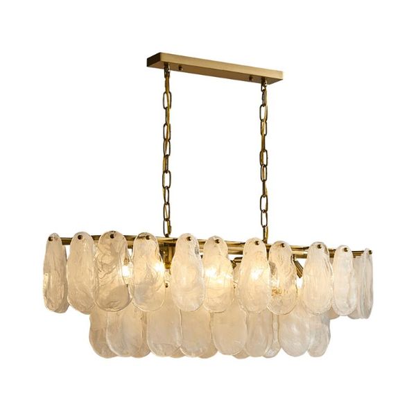 

mist glass modern chandelier lighting led copper frame luxury ceiling lamp art deco loft living room sample dining table chandeliers