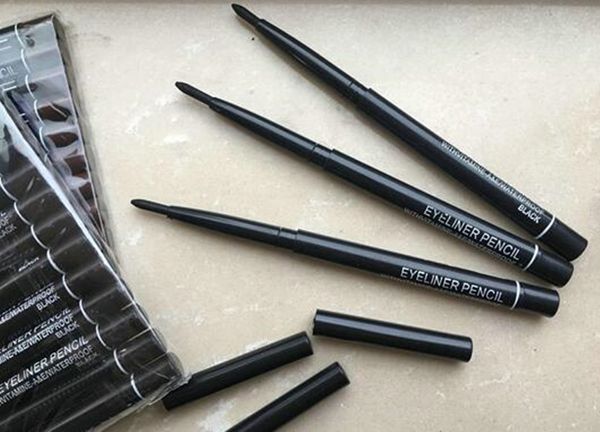 Kaliteli En Çok Satan Makyaj Eyeliner Kalemi Siyah ve Kahverengi Otomatik Dönen Teleskopik Su Geçirmez 120 PCS