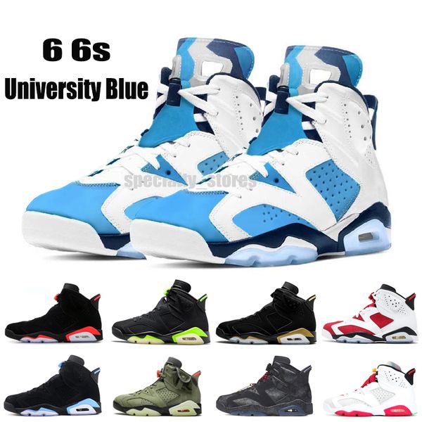 

6 6s mens basketball shoes univerity blue bred cactus british khaki yellow dmp unc oregon ducks black infrared cat hare electric green men s