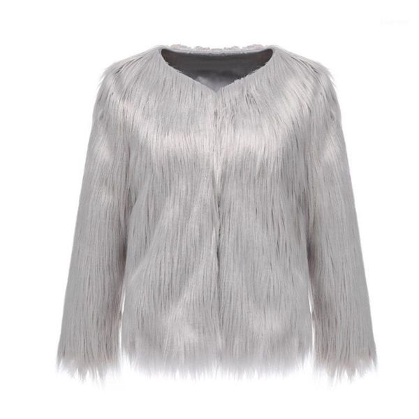 

women's fur & faux fashion ladies winter women overcoat outwear jacket coat, Black