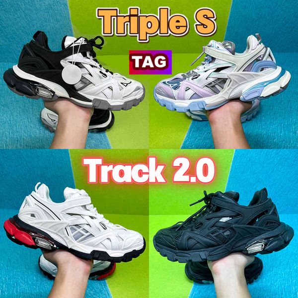 

designer casual shoes triple-s track 2.0 triple black white red fluo yellow pastel burgundy luxury brand women sneakers beige mult yemianbu
